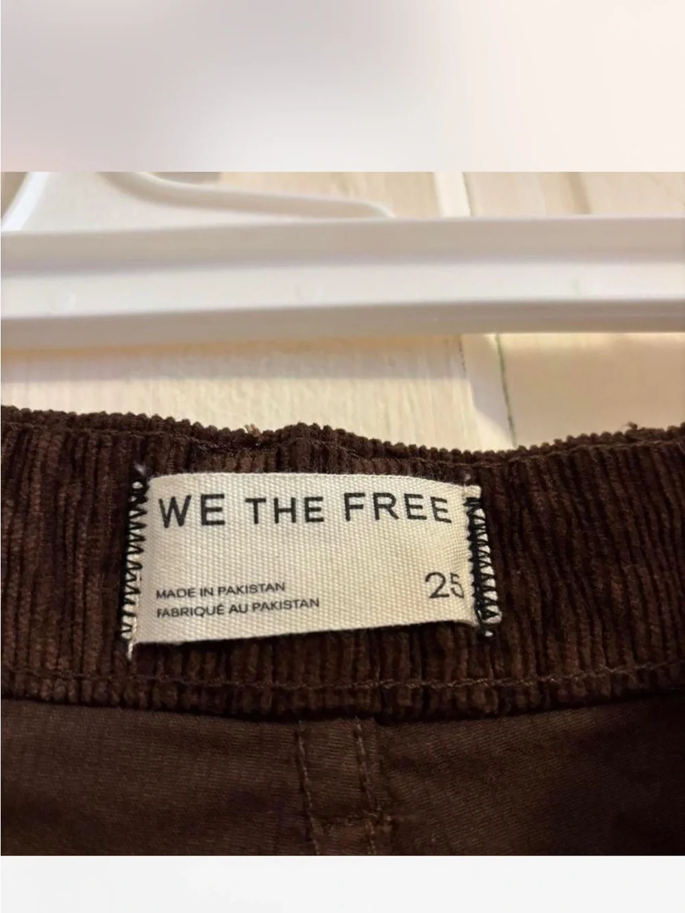 Free People Chocolate Brown Corduroy Cropped Pants